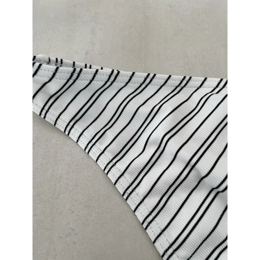 Billabong Swim Bikini Bottom Striped Easy on Me Tropic Black